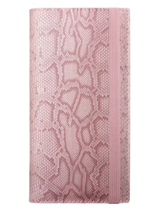 7"x3.5" Pink Vegan Leather Checkbook Cover