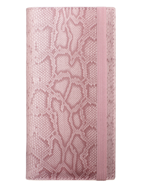7"x3.5" Pink Vegan Leather Checkbook Cover