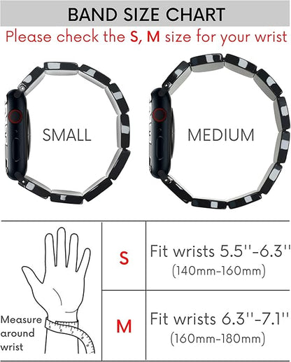 Black Tortoise Resin Cute Apple Watch Band (Elastic)