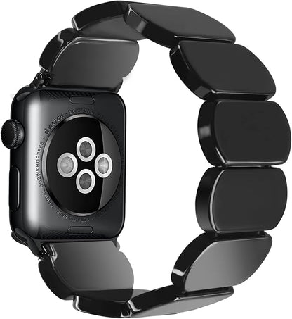 Black Tortoise Resin Cute Apple Watch Band (Elastic)