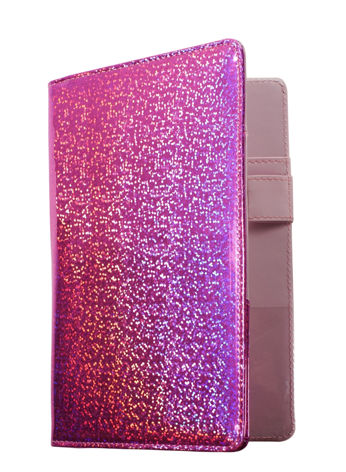 4.7x7.5" Holographic Glitter Purple Server Book Wallet