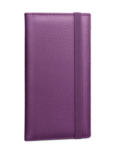 7"x3.7" Grape Vegan Leather Checkbook Cover