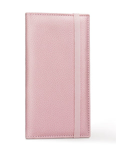 7"x3.7" Baby Pink Vegan Leather Checkbook Cover