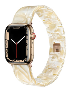 Mable Ivory Resin Apple Watch Band (Buckle)