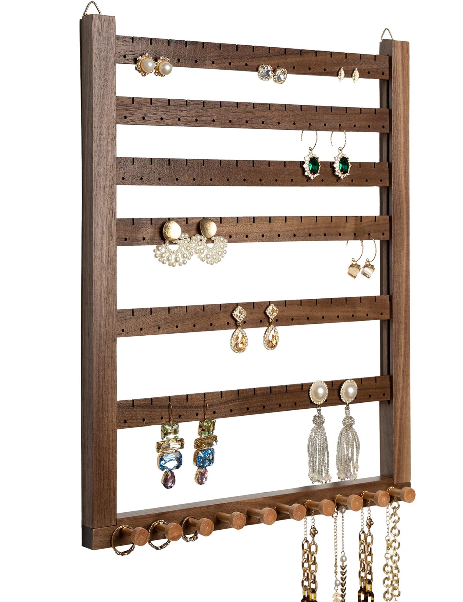 Shansis Jewelry Holder Organizer Stand, 4-Tier Earring Holder with Tray,  Jewelry Holder for Rings Earrings Necklaces, Necklace Holder Organizer for  Room Decor, Best Gift for Women Girl(Black) : Amazon.in: Jewellery