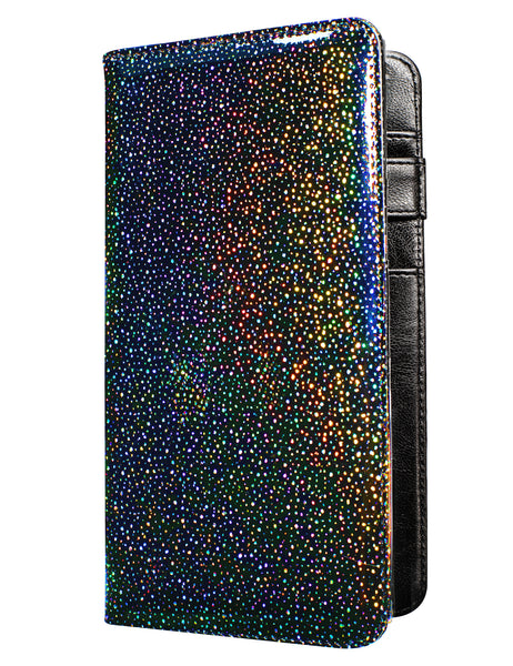 5x9" Glitter Black Server Book with Zipper&Magnetic