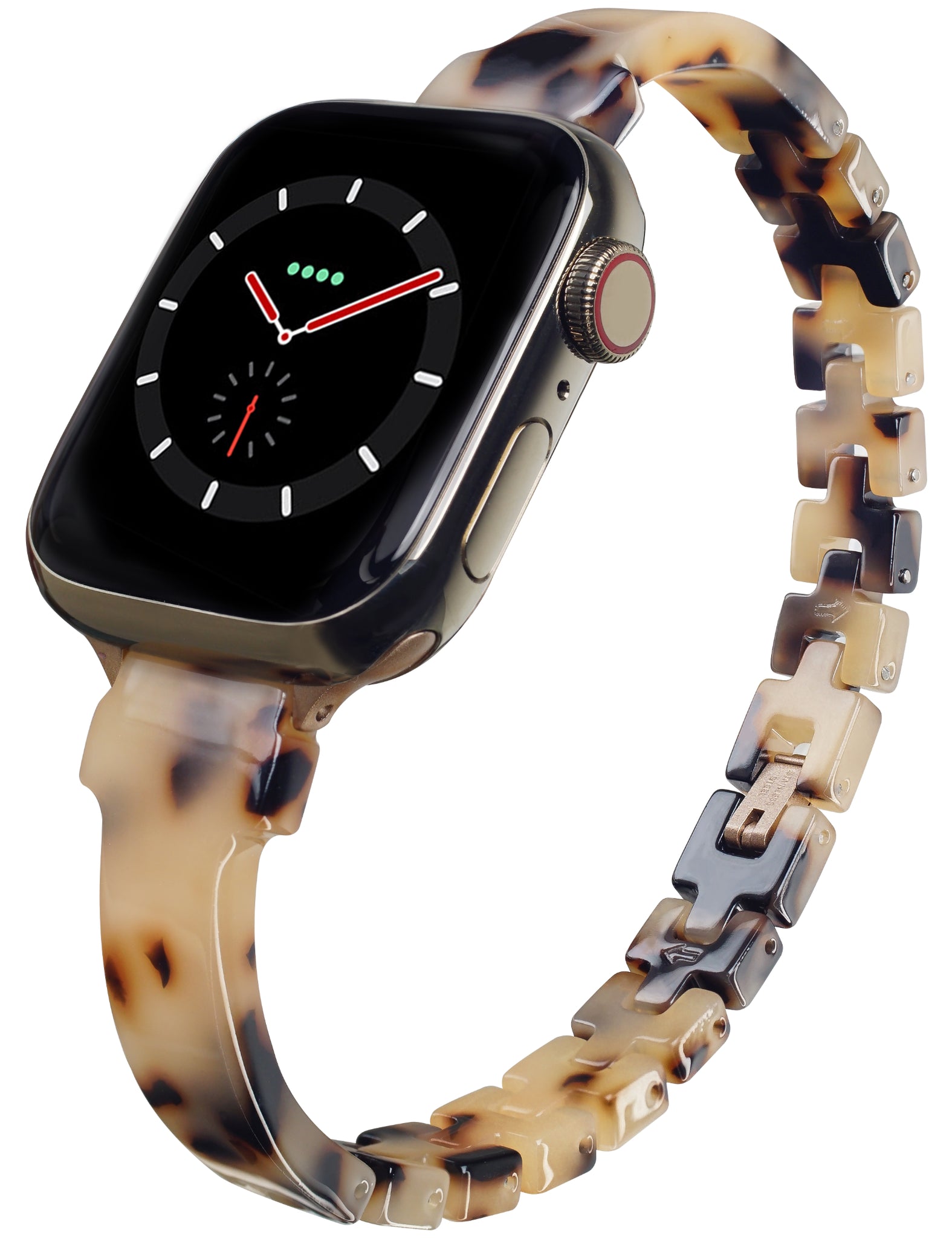 Slim Blonde Tortoise Resin Apple Watch Band (Buckle)