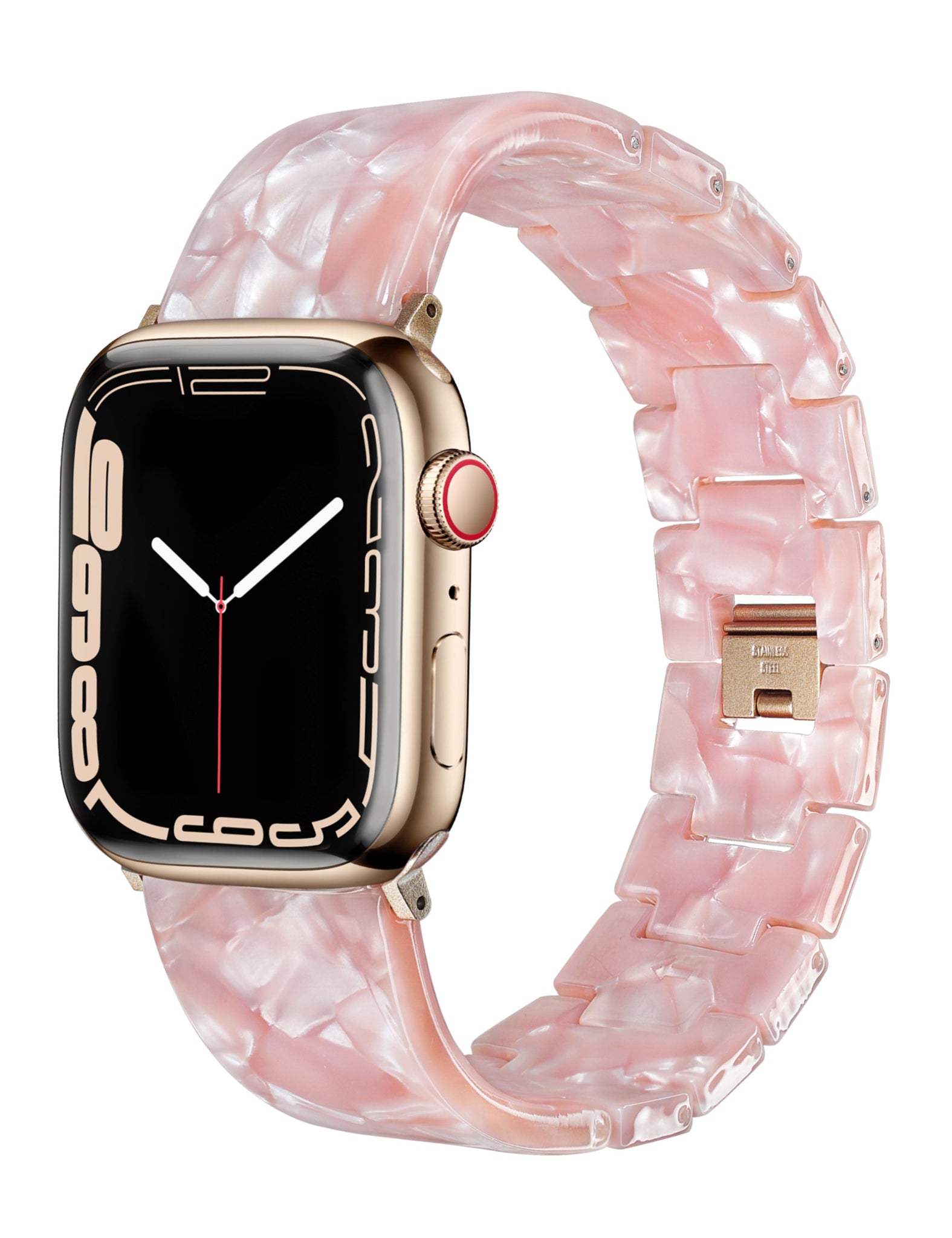 Mable Pink Resin Apple Watch Band (Buckle)