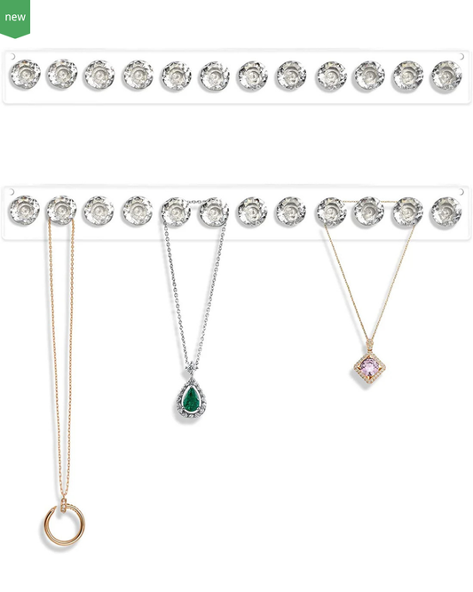 Necklace Holder Hanger Diamond Hooks (Clear)