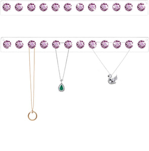 Necklace Holder Hanger Diamond Hooks (Purple)
