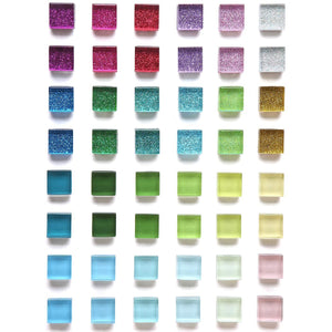 48-Pack Glitter&Matte Glass Fridge Magnets(24 Colors)
