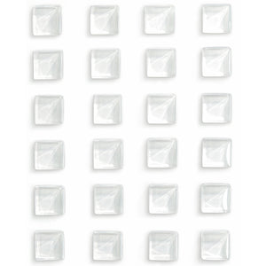 24-Pack Clear & White Glass Refrigerator Magnets