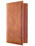 7"x3.5" Brown Vegan Leather Checkbook Cover