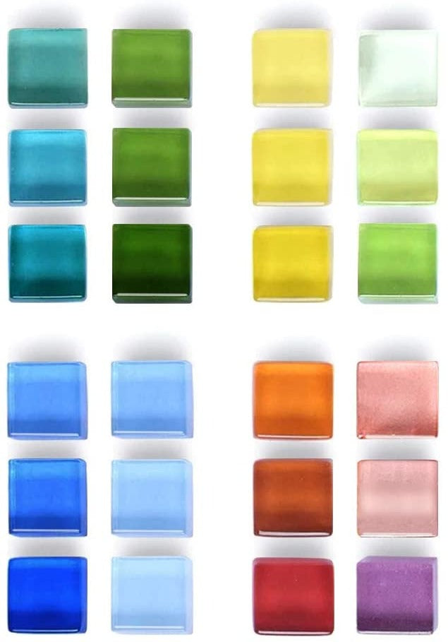 24-Pack Colorful Glass Fridge Magnets (24 Colors)