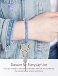 2.95" Acetate Key Ring Bracelet(Green&Purple)