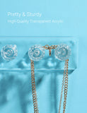 Necklace Holder Hanger-Crystal Ball Hooks(Clear)