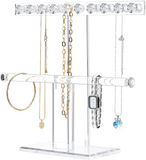 Acrylic Jewelry Stand 2 Tier Necklace Holder Organizer