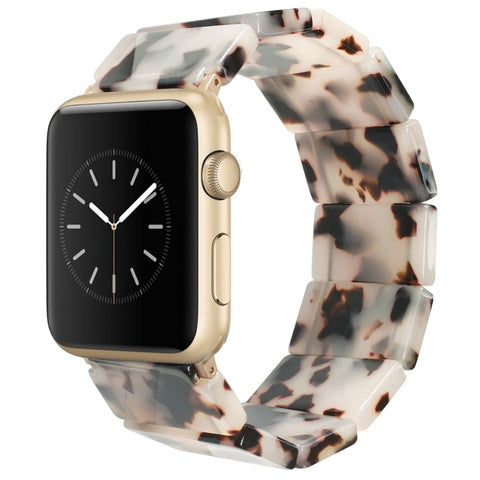 Ivory Resin Fashion Watch Band Compatible with Apple Watch