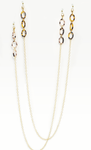 2 Pack Sunglass Chain Mask Chain (Tortoise+Gold)