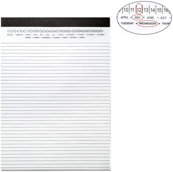 A4 Legal Pad Write Paper with Date 8-1/2" x 11-3/4"