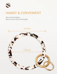 2.9" Acetate Round Key Ring Bracelet (Nougat )