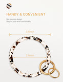 2.9" Acetate Round Key Ring Bracelet (Nougat )