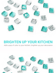 24-Pack Silver & Blue Glass Refrigerator Magnets