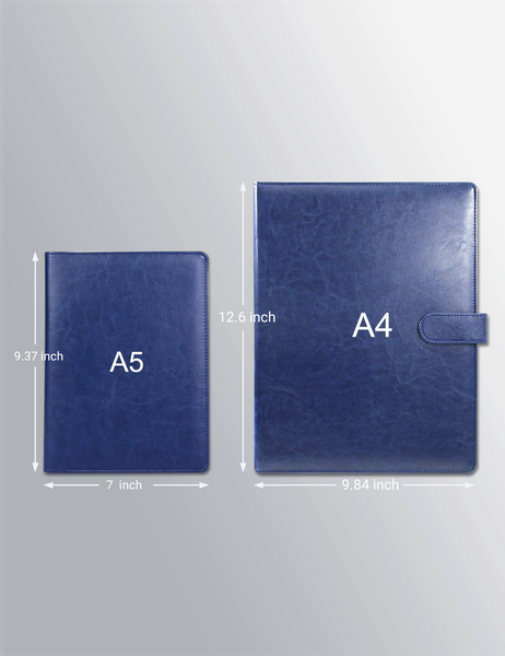 A5 Portfolio Folder with Clipboard 7x9.3"(Blue)