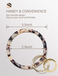 2.9" Acetate Round Key Ring Bracelet (Tortoise)
