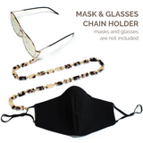 Sunglass Chain Mask Chain Holder (Ivory Tortoise)