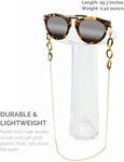 2 Pack Sunglass Chain Mask Chain (Tortoise+Gold)