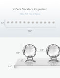 Necklace Holder Hanger-Crystal Ball Hooks(Clear)