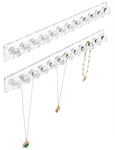 Necklace Holder Hanger-Crystal Ball Hooks(Clear)