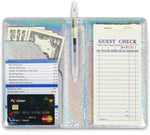 4.7x7.5” Holographic Glitter Silver Server Book Wallet