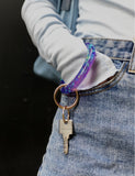 2.9'' Circle Key Ring Bracelet Holographic Purple