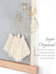 Mesh Fabric Hanging Jewelry Organizer (Grey)