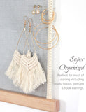 Mesh Fabric Hanging Jewelry Organizer (Grey)