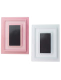 2 Pack Magnetic Mirror 6.3''x 4.8''(Pink and White)