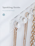 Necklace Holder Hanger-Crystal Ball Hooks(Clear)