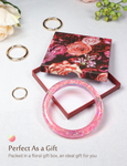 2.9'' Circle Key Ring Bracelet Holographic Pink