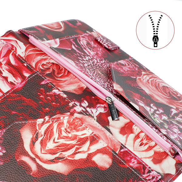5x9" Rose Flower Server Book with Zipper&Magnetic