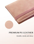 7"x3.5" Old Red Brick Vegan Leather Checkbook Cover
