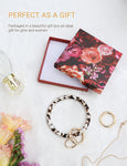 2.9" Acetate Round Key Ring Bracelet (Nougat )