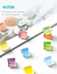 24-Pack Colorful Glass Fridge Magnets (24 Colors)