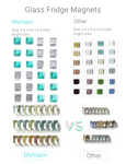 24-Pack Silver & Blue Glass Refrigerator Magnets