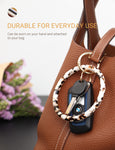 2.9" Acetate Round Key Ring Bracelet (Nougat )
