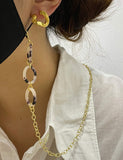 2 Pack Sunglass Chain Mask Chain (Tortoise+Gold)