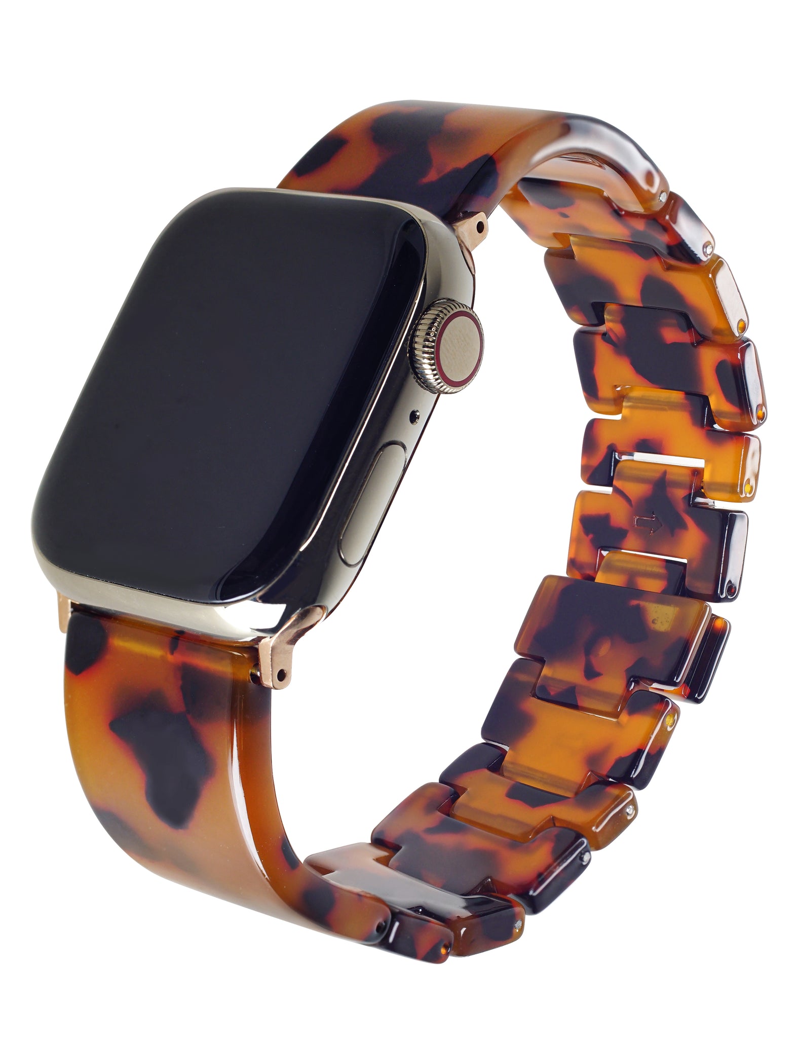 Brown Tortoise Resin Apple Watch Band (Magnetic)