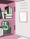 2 Pack Magnetic Mirror 6.3''x 4.8''(Pink and White)