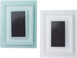 2 Pack Magnetic Mirror 6.3''x 4.8''(Soft Mint and White)